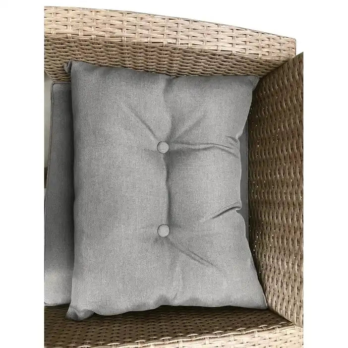 U_STYL4 Piece Conversation Set Wicker Ratten Sectional Sofa with Seat Cushions