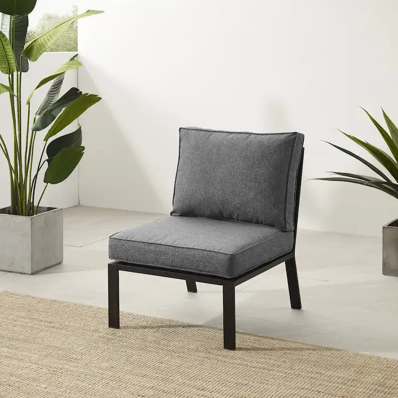 Crosley Clark Sedia Centrale per Sezionale da Esterno in Metallo