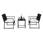 Set in Rattan da Tre Pezzi con 2 Poltrone Singole e 1 Tavolino da Caffè