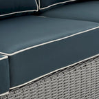 Divano da esterno in vimini Bradenton - 80,5 L x 31,75 P x 32,5 A