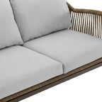 Set da conversazione Haven in vimini per esterni da 4 pezzi - 85P x 143L x 29,75A