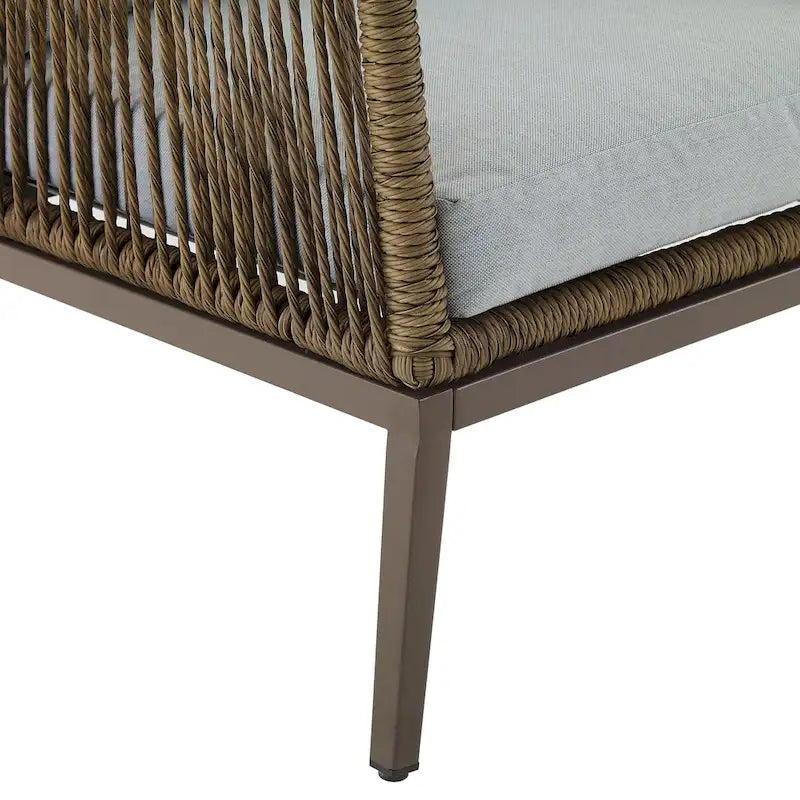 Set da conversazione Haven in vimini per esterni da 4 pezzi - 85P x 143L x 29,75A