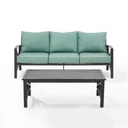 Set divano da esterno 2 pezzi Crosley Kaplan - 79 L x 65 P x 32 H