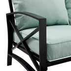 Set divano da esterno 2 pezzi Crosley Kaplan - 79 L x 65 P x 32 H