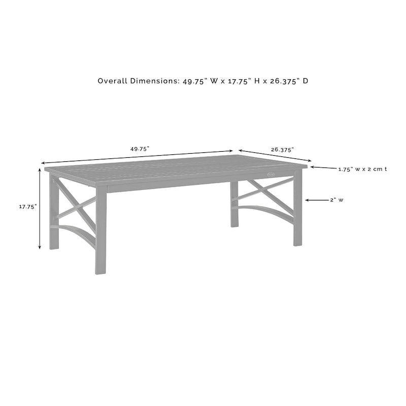 Set divano da esterno 2 pezzi Crosley Kaplan - 79 L x 65 P x 32 H