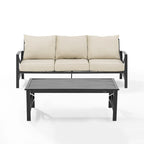 Set divano da esterno 2 pezzi Crosley Kaplan - 79 L x 65 P x 32 H