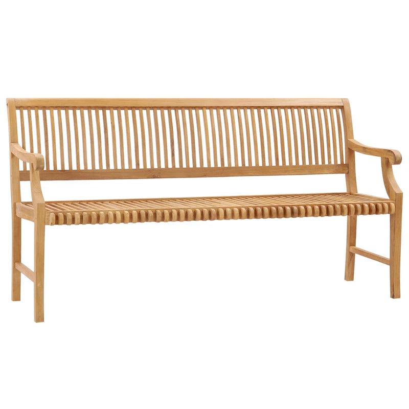 Panca da esterno e da giardino in teak Chic Teak Castle, 1,8 m, con braccioli