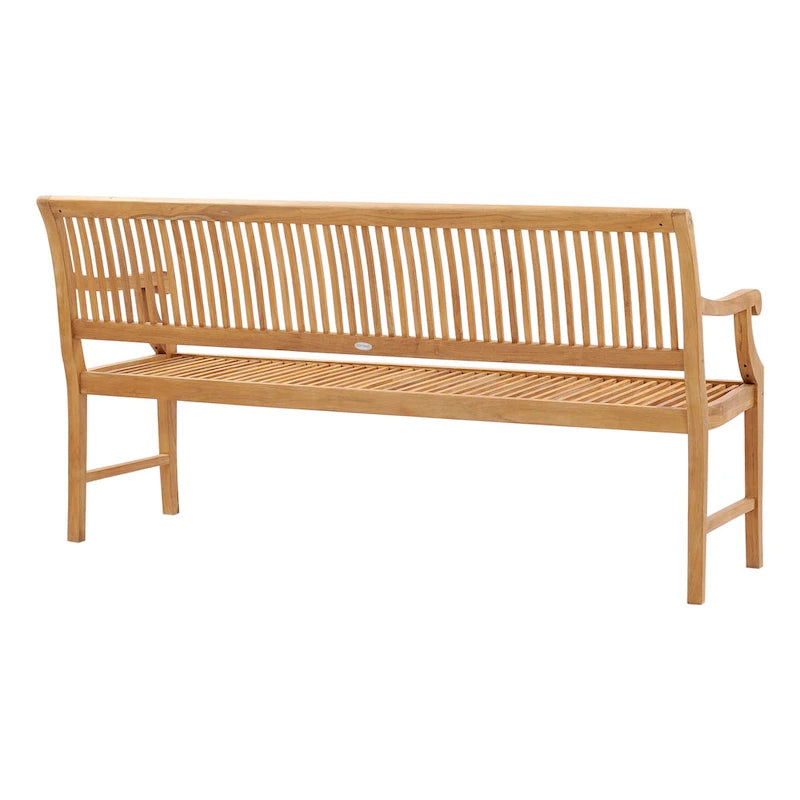 Panca da esterno e da giardino in teak Chic Teak Castle, 1,8 m, con braccioli