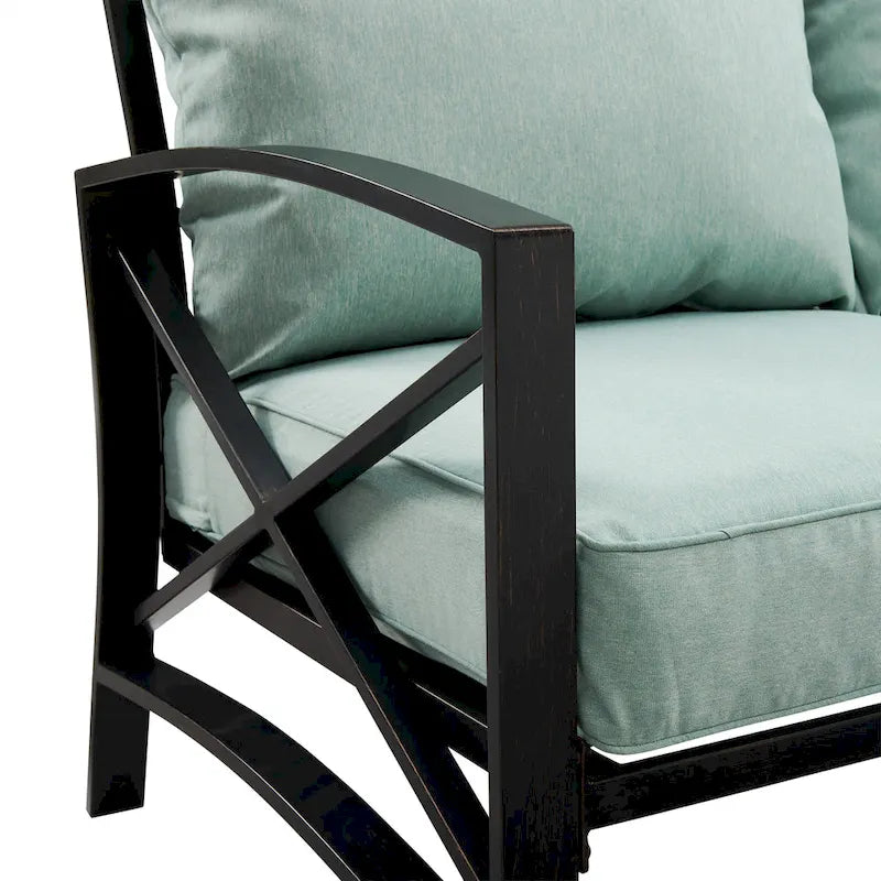 Crosley Kaplan Set Divano da Esterno 5pz - 147 L x 68.5 P x 32 H