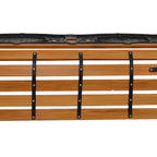 49 Banc de jardin extérieur Patio Parc Chaise Meuble Lattes en bois dur Cadre en fonte