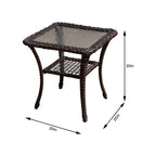 Set da conversazione girevole in vimini 3 pezzi Scammon Bay di Havenside Home
