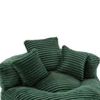 Pouf Divano per Adulti e Bambini, Poltrona Sacco Oversize in Corduroy con 3 Cuscini e Braccioli per Soggiorno e Camera da Letto