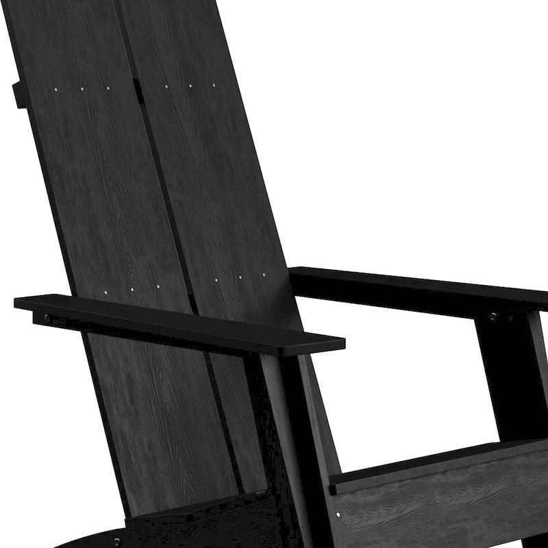 Sedie Adirondack moderne con schienale a doppia doga, set da 2
