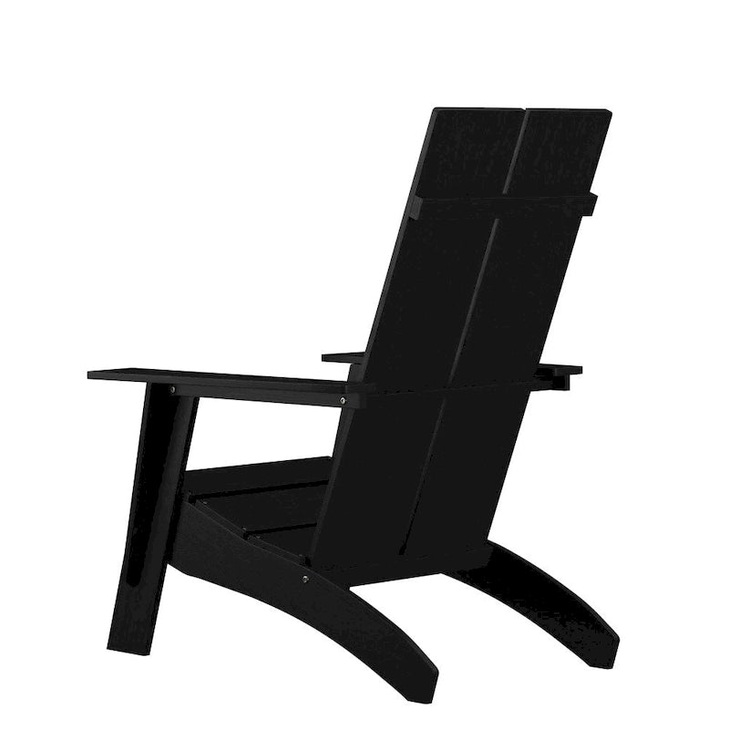 Sedie Adirondack moderne con schienale a doppia doga, set da 2