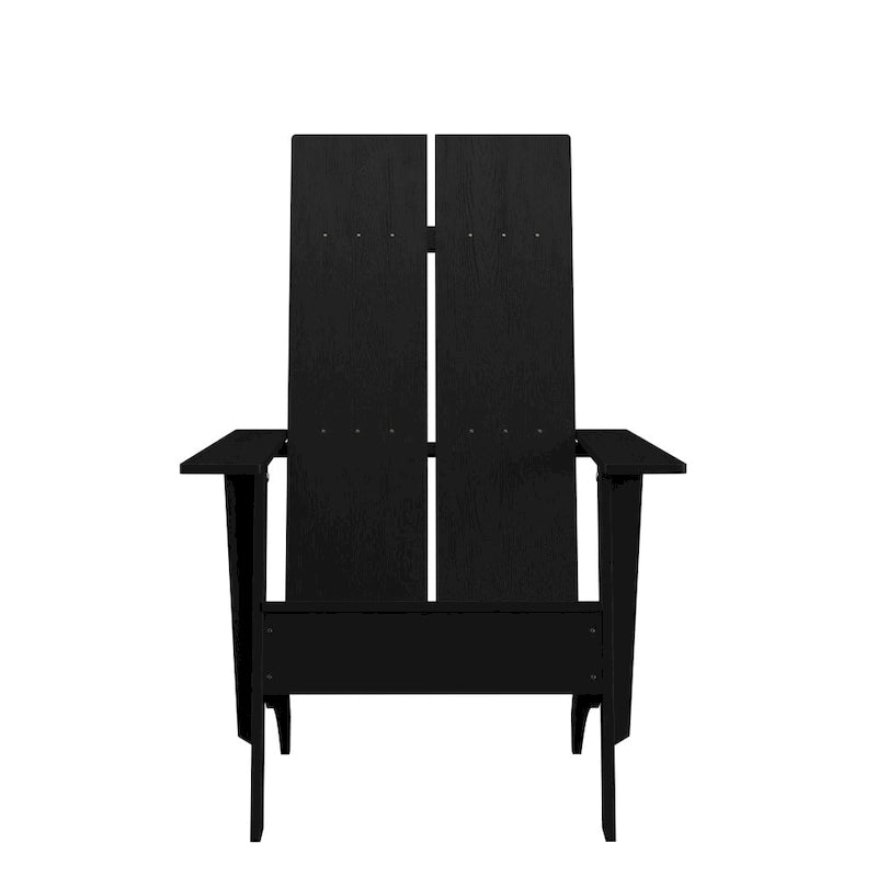 Sedie Adirondack moderne con schienale a doppia doga, set da 2