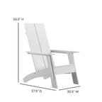 Sedie Adirondack moderne con schienale a doppia doga, set da 2