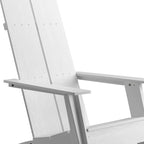 Sedie Adirondack moderne con schienale a doppia doga, set da 2