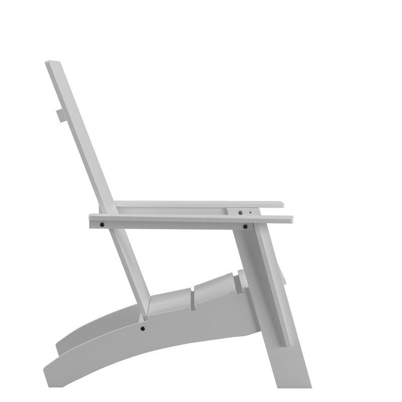 Sedie Adirondack moderne con schienale a doppia doga, set da 2