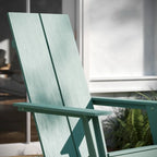Sedie Adirondack moderne con schienale a doppia doga, set da 2