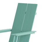 Sedie Adirondack moderne con schienale a doppia doga, set da 2