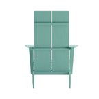 Sedie Adirondack moderne con schienale a doppia doga, set da 2