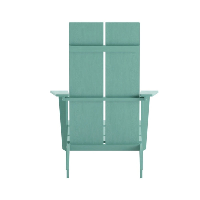Sedie Adirondack moderne con schienale a doppia doga, set da 2