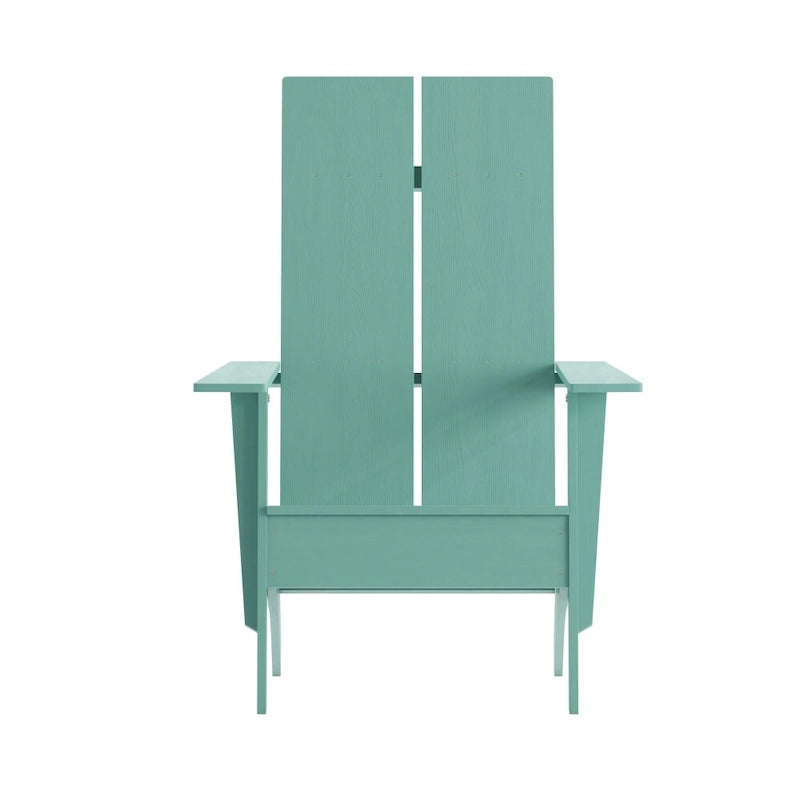 Sedie Adirondack moderne con schienale a doppia doga, set da 2