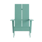Sedie Adirondack moderne con schienale a doppia doga, set da 2
