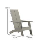 Sedie Adirondack moderne con schienale a doppia doga, set da 2