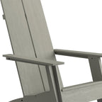 Sedie Adirondack moderne con schienale a doppia doga, set da 2
