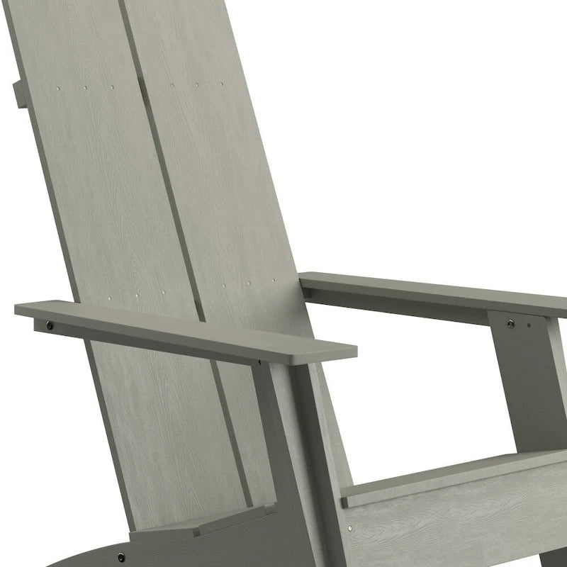 Sedie Adirondack moderne con schienale a doppia doga, set da 2