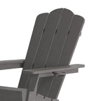 Set di 4 sedie Adirondack per tutte le stagioni con portabicchieri