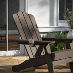 Set di 4 sedie Adirondack per tutte le stagioni con portabicchieri