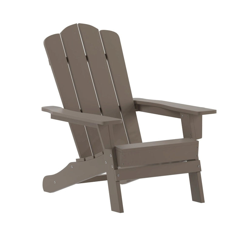 Set di 4 sedie Adirondack per tutte le stagioni con portabicchieri