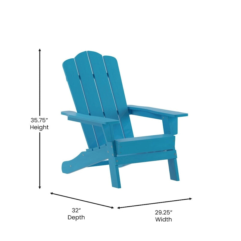 Set di 4 sedie Adirondack per tutte le stagioni con portabicchieri