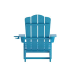 Set di 4 sedie Adirondack per tutte le stagioni con portabicchieri
