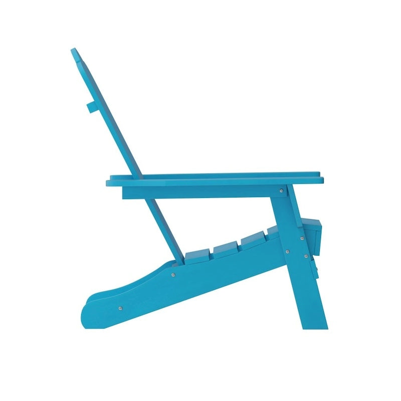 Set di 4 sedie Adirondack per tutte le stagioni con portabicchieri
