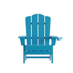Set di 4 sedie Adirondack per tutte le stagioni con portabicchieri