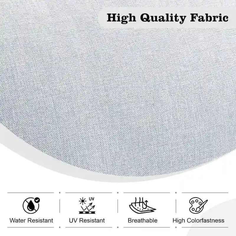 Set di mobili da giardino HOOOWOOO a 10 pezzi in rattan grigio con braciere