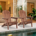 Classica sedia pieghevole Adirondack in legno massello per esterni, set da 2