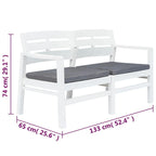 vidaXL Set da giardino 4 pezzi salotto con tavolo e sedie in plastica - 30,7 x 21,7 x 15