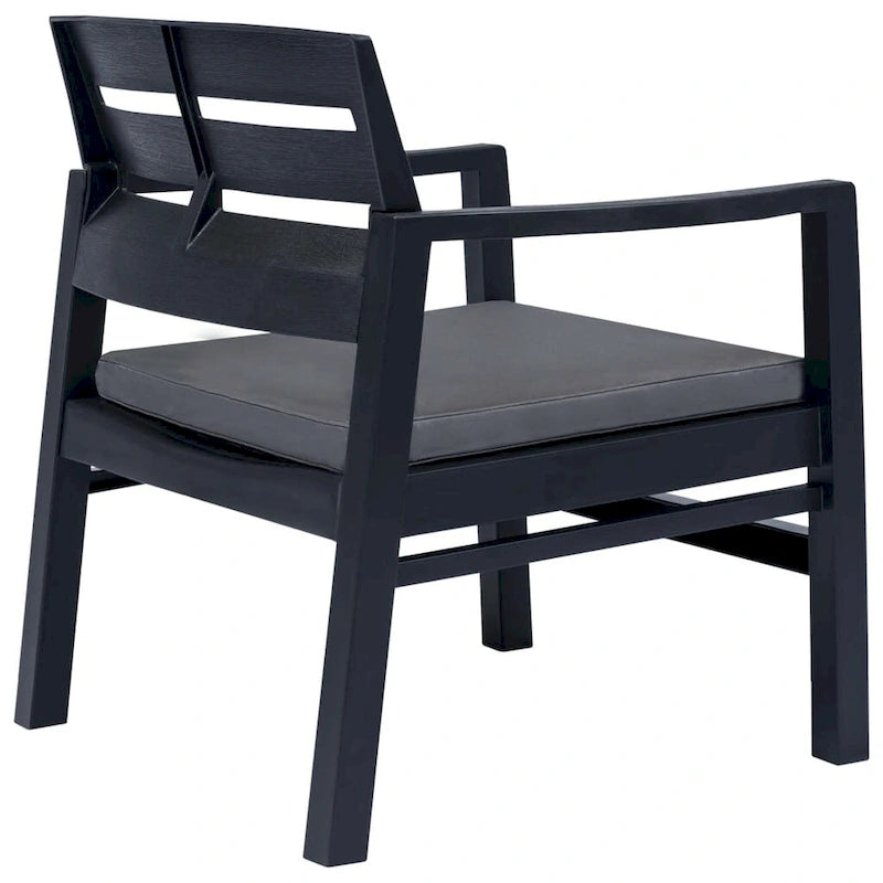 vidaXL Set da giardino 4 pezzi salotto con tavolo e sedie in plastica - 30,7 x 21,7 x 15