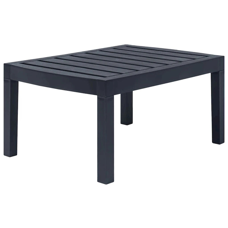 vidaXL Set da giardino 4 pezzi salotto con tavolo e sedie in plastica - 30,7 x 21,7 x 15