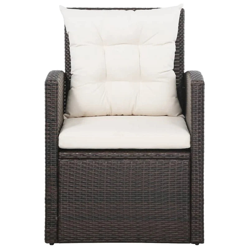 vidaXL Set di Mobili da Giardino Set da Conversazione Divano Sezionale con Tavolo Rattan - 47.2 x 27.6 x 26
