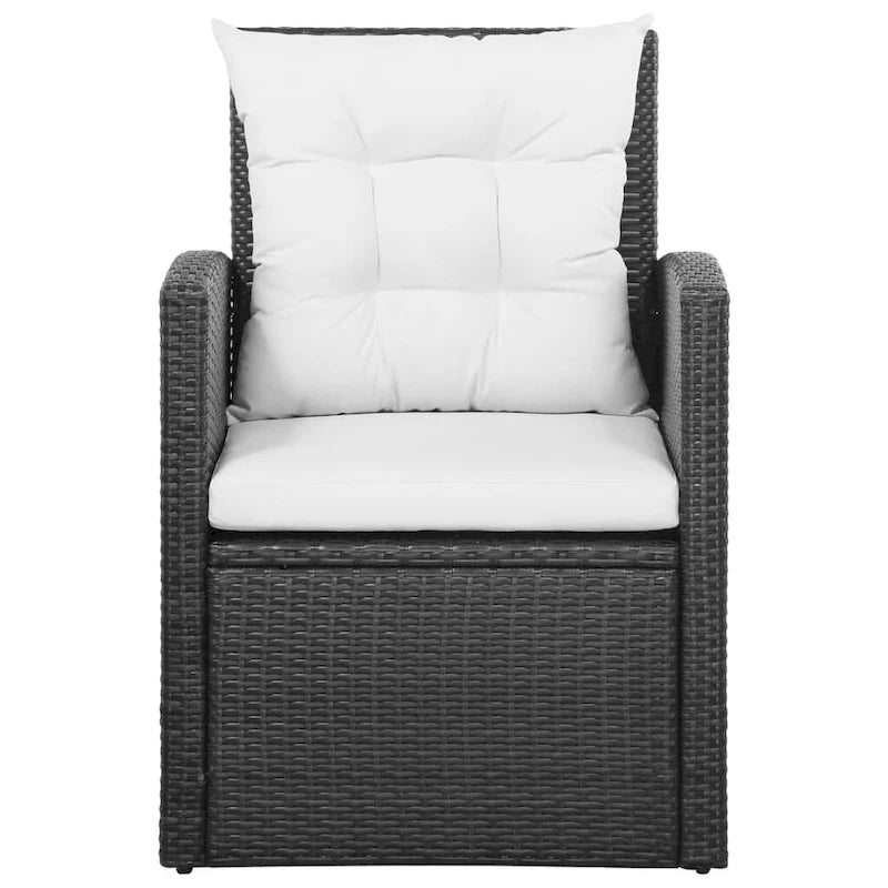 vidaXL Set di Mobili da Giardino Set da Conversazione Divano Sezionale con Tavolo Rattan - 47.2 x 27.6 x 26