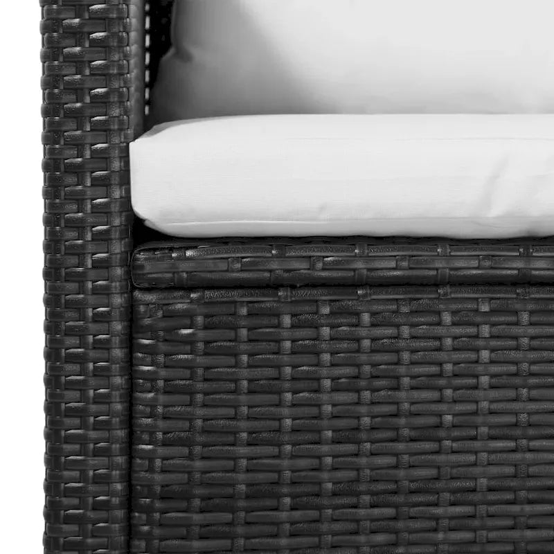 vidaXL Set di Mobili da Giardino Set da Conversazione Divano Sezionale con Tavolo Rattan - 47.2 x 27.6 x 26