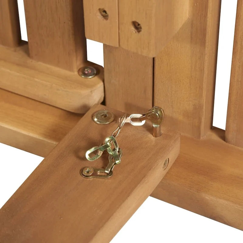 vidaXL Sdraio da Giardino con Cuscino Pieghevole Legno Massello di Acacia - 78.7 x 24 x 11.8/33.9