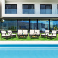 Costway Set da conversazione da esterno in rattan da 8 pezzi Set divano da patio in rattan con