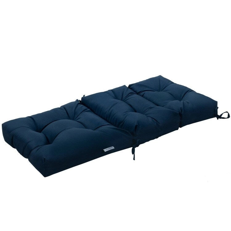 Cuscino per sedia da giardino trapuntato 22 x 44 - 44 (L) x 22 (P) x 5 (A)
