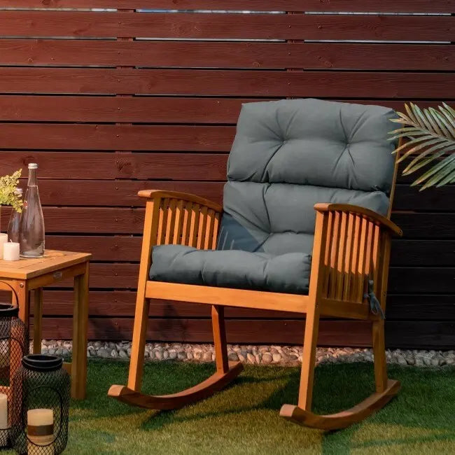 Cuscino per sedia da giardino trapuntato 22 x 44 - 44 (L) x 22 (P) x 5 (A)